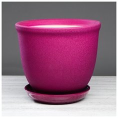 Цветочный горшок "Глория" 14 л, бордовый, шёлк 4911527 Керамика ручной работы