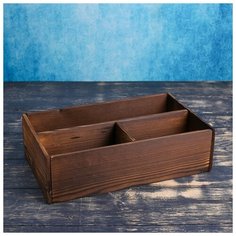 Ящик деревянный 20.5×34.5×10 см подарочный комодик, брашированный 4497965 Сима ленд