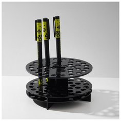 Подставка под карандаши 14*20 оргстекло 3мм, цвет черный 4496842 Сима ленд