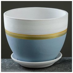 Горшок цветочный СТИЛЬ серо-голубой 2,3 л 6031159 Сима ленд