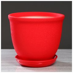 Цветочный горшок "Глория" 14 л, красный, шёлк 4911525 Керамика ручной работы