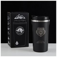Термокружка "Мастер К." "Агрессия", 500 мл, сохраняет тепло 6 ч , черная 5349911