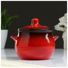 Горшок для жаркого "Пиканто" красный 0,65л 5165473 Борисовская керамика