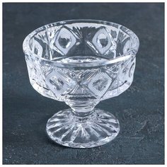 Ваза на ножке h-120 мм d-130 мм 470 мл 1425049 Бахметьевский завод