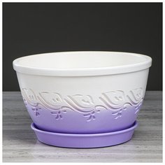 Цветочный горшок "Есения завиток" лаванда, 3 л 4930687 Керамика ручной работы