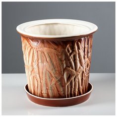 Цветочный горшок 10л "Камыш", глянец, большой, H=27 d=30, 144223 Керамика ручной работы