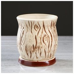 Кашпо "Пень" средний 1,6л 1131514 Керамика ручной работы