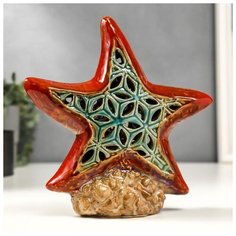Сувенир керамика "Морская звёздочка" 21х21х6 см 5406083 Сима ленд