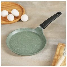 Сковорода блинная 20 см фисташковый мрамор 4942170 Kukmara