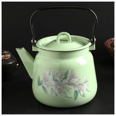 Чайник 3,5 л сфер. декор салатовый с петлёй 4631591 Сибирские товары