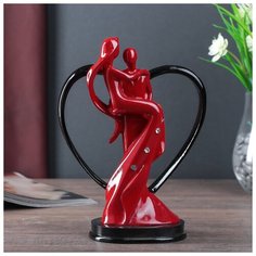 Сувенир полистоун Нежность (красно-чёрная) 20,5*15,5*8 см 671157 Сима ленд