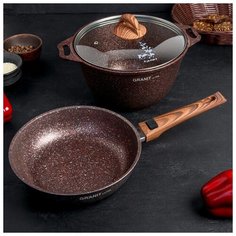 Набор кухонной посуды №17, АП линии "Granit Ultra" (Red) 4611538 Kukmara