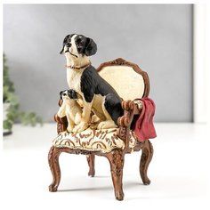 Сувенир полистоун "Собаки в кресле" 18,5х9,5х9,5 см 5181238 Сима ленд