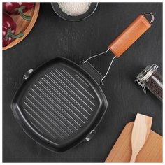 Сковорода-гриль 22 см, складная ручка 3741705 Сима ленд