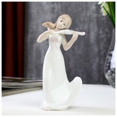 Сувенир керамика "Девушка-ангел скрипачка" 15х9х7,5 см 4022095 Сима ленд