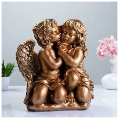 Фигура "Ангел и Фея сидя" большой бронза 23х36х40см 791343 Хорошие сувениры