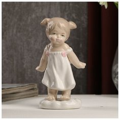 Сувенир керамика "Ангелочек-девочка на облачке в белом платьице" 13х6х6 см 3640550 Сима ленд