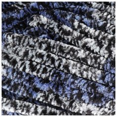 Пряжа "Dolphin animal colors" 100% полиэстер 90м/100гр (83113 серо-сине-черный) 4098655 Himalaya