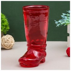 Ваза "Ботфорт" красная 18х9х12 см, 0,46л 1562 782999 Evis