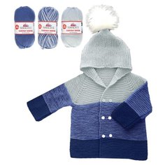 Пряжа "Everyday Senfoni" 100% антипилинг акрил 196м/100гр набор 3шт (71018 серо-синий) 4941209 Himalaya