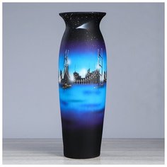 Ваза напольная "Луиза", город, синяя, 69 см 1865769 Керамика ручной работы