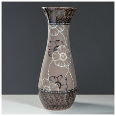 Ваза напольная "Осень", роспись цветы, цвет коричневый, 58 см 4344062 Керамика ручной работы