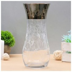 43737/ГН01 ваза "Флора" с гравировкой и напылением "вдохновение" h-25.5см d-11см 1186436 Сима ленд