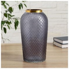 Ваза "Киркинес" черника Глория d-8,5см h-26х13 см 4987449 Evis