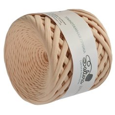 Пряжа трикотажная широкая "Saltera" 100м/300гр, ширина 7-9 мм (60 бежевый) 4534566