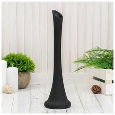 Ваза "Пять вечеров" чёрная матовая, фристайл d-2.5см 30х9см, 0.15л 1169882 Evis