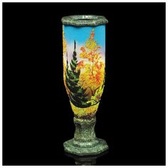 Ваза большая "Осень" 27х9х9 см, змеевик, каменная крошка 1170122 Сима ленд