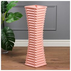 Ваза напольная "Грань" цвет пудра 5282611 Керамика ручной работы