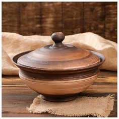 Миска "Этно" с крышкой, 2,3 л 1607932 Красная глина