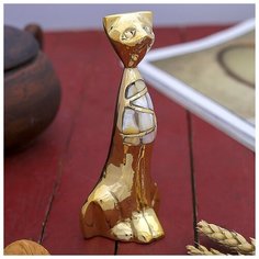Сувенир латунь "Кошечка" 6,5х5х15,5 см 3403971 Сима ленд