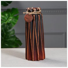 Ваза настольная "Оригами 3", красная глина, 28 см 1165851