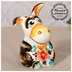 Сувенир керамика "Ослик большой" цветной 8х4,5 см 2330639 Сима ленд