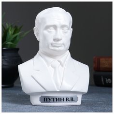 Бюст Путин средний белый 16см 1186495 Хорошие сувениры