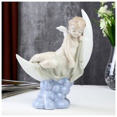 Сувенир керамика "Ангел на месяце" цветной 23х10х16,5 см 4022080 Сима ленд