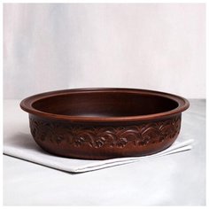 Салатник без крышки микс 4456853 Красная глина