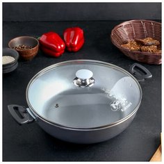 Сотейник 300/85мм со стеклянной крышкой 4611484 Kukmara