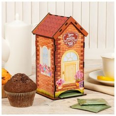 Чайный домик "Здесь живет чай", 20х8,6 см 4594729 Сима ленд