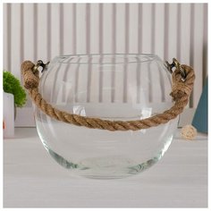 Ваза "Шаровая" с ручкой d-15. 20х19см 4060689 Evis