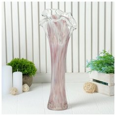 Ваза "Волна" бело-марганцевая 40 см 1025332 Сима ленд