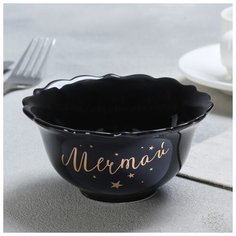 Миска классический стиль "Мечтай", чёрная, 12 см 4437545 Дорого внимание
