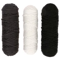 Шнур для вязания полиэфирный 3мм, 50м/105гр, набор 3шт (Комплект 14) 4335778 Osttex