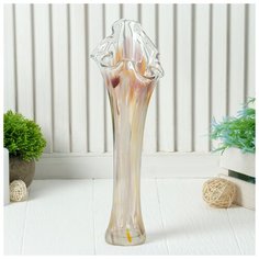 Ваза "Волна" 28 см, жёлто-оранжево-красная 1984737 Сима ленд