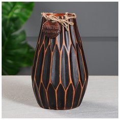 Ваза настольная "Ананас", красная глина, 25 см 1165856