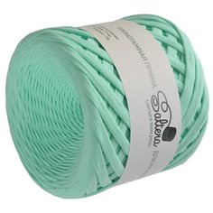 Пряжа трикотажная широкая "Saltera" 100м/300гр, ширина 7-9 мм (49 ментол) 4534576