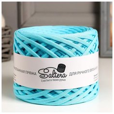 Пряжа трикотажная широкая "Saltera" 100м/300гр, ширина 7-9 мм (33 тиффани) 5386373