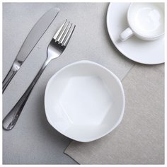 Миска геометрия "Белая", 13 см 4437577 Дорого внимание